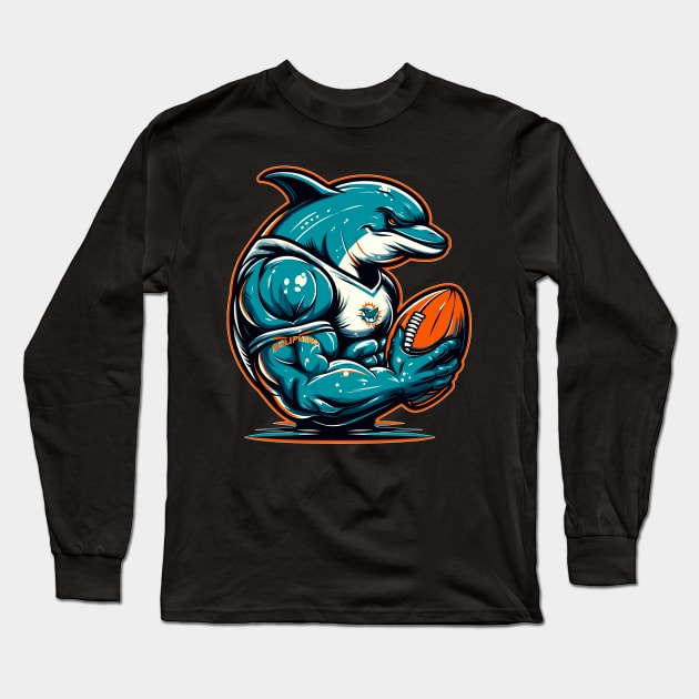 Dolphins #1 Long Sleeve T-Shirt by Review SJW Podcast